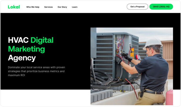 Lokal's website's screenshot
