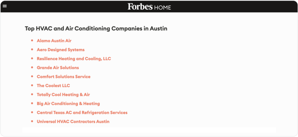 List of Top HVAC Companies in Austin