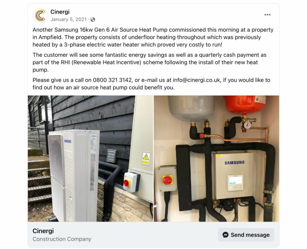 Cinergi Facebook Post