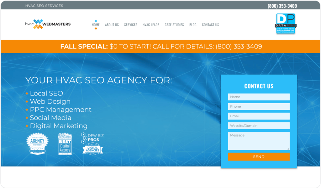 HVAC Webmaster Website