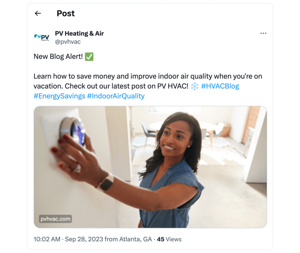 PV Heating Air Social Media Marketing