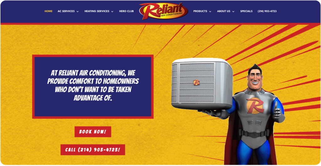 Reliant superhero theme hero
