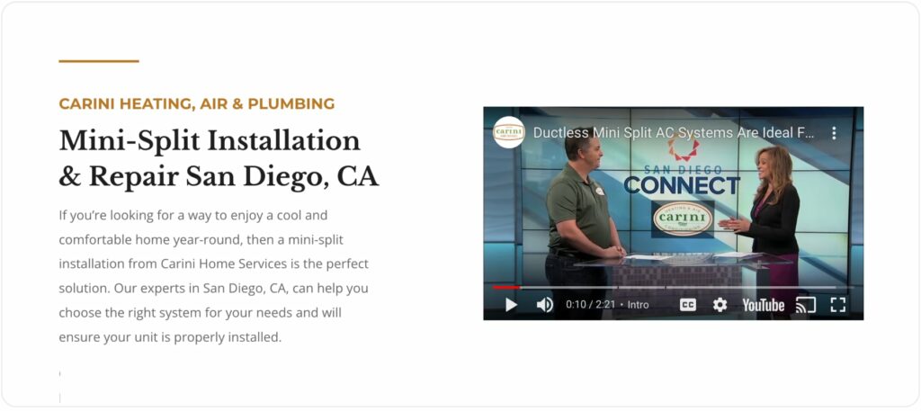 Carini website shown in local news
