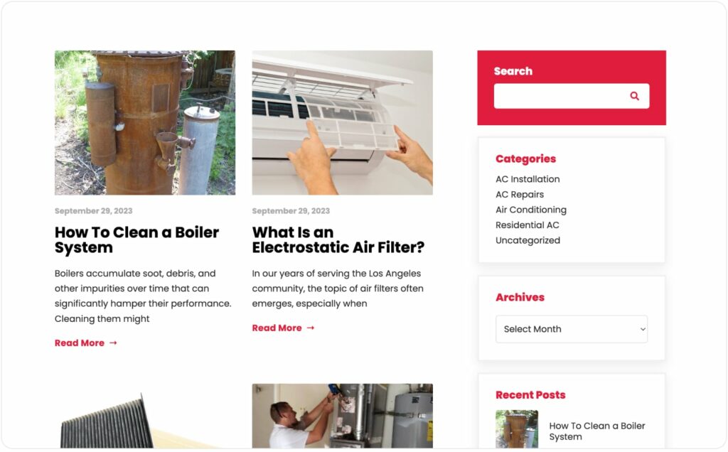 search optimized blog