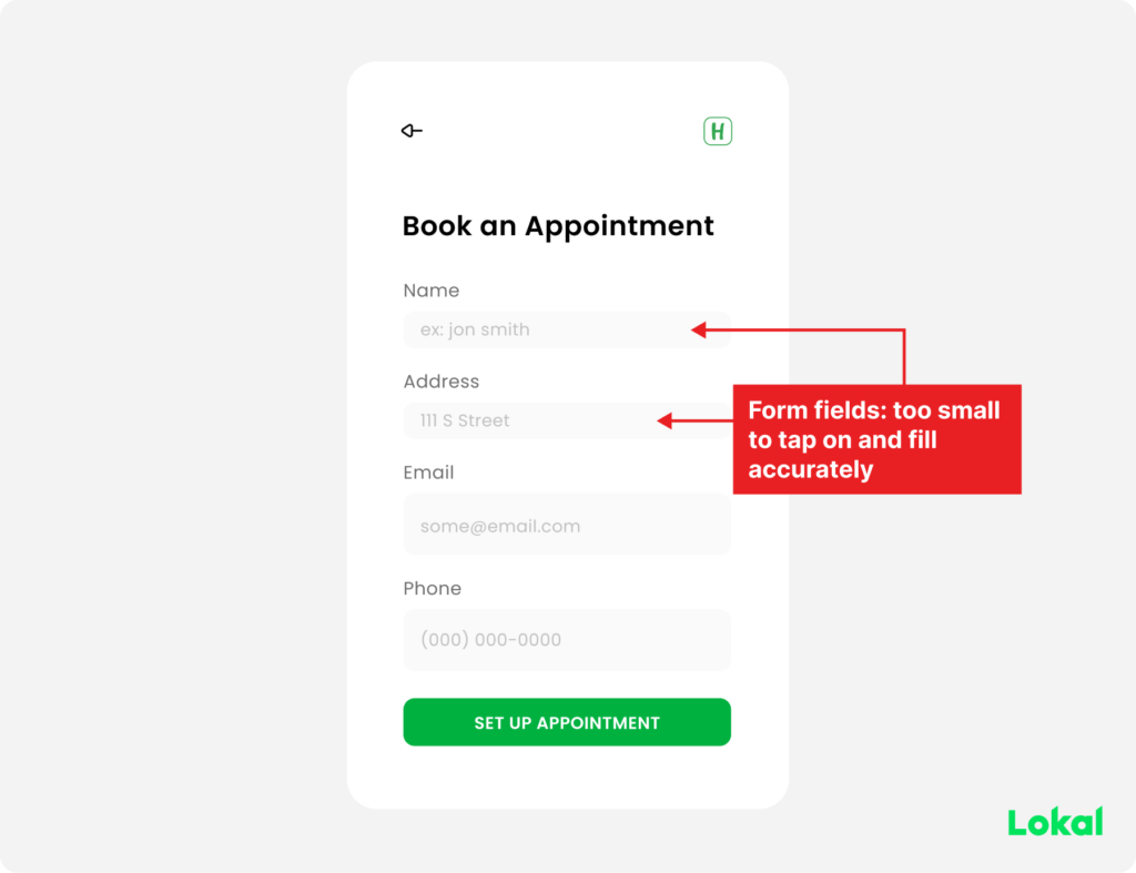 Book an Appointment Mobile Form