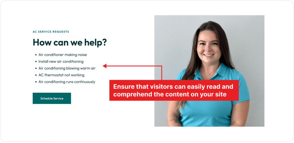 Easily Read Content On a Site