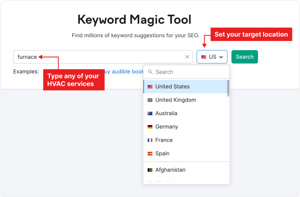 Semrush Keyword Magic Tool