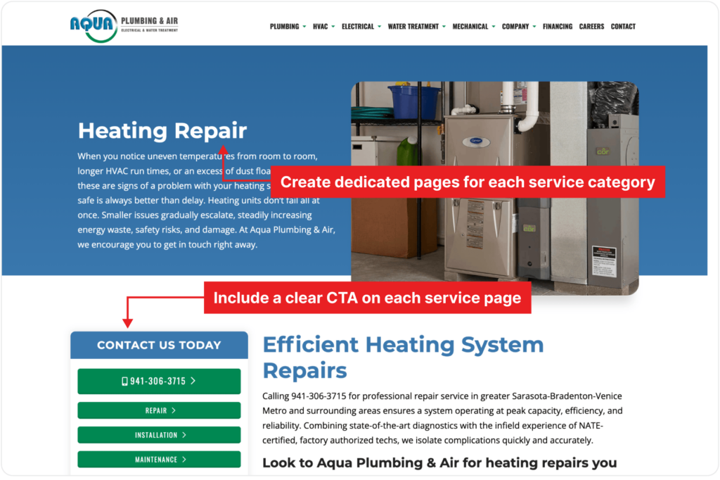 Service Page Example