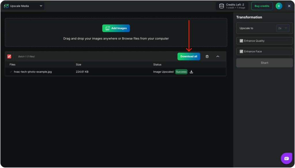 Upscale Media Download