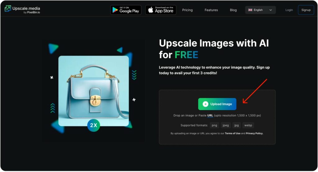 Upscale Media Upload