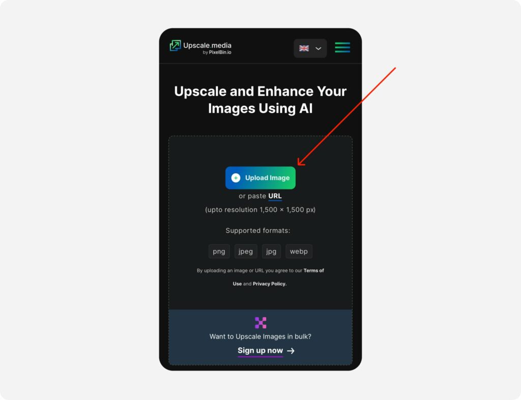 Upscale Media Upload
