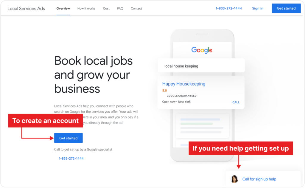 Google Local Services Ads Get Started