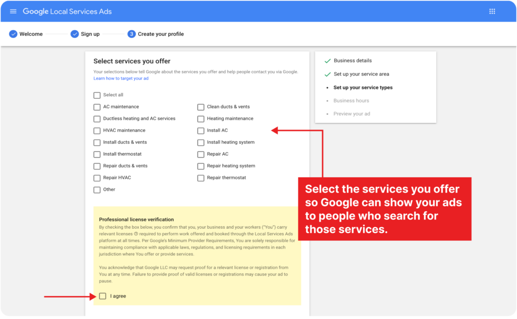 Google Local Services Offer