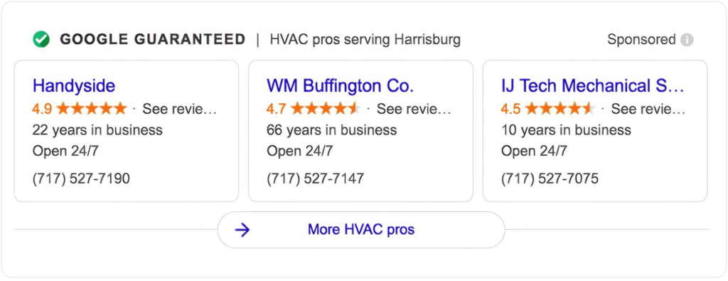 Google Search Ads Listings