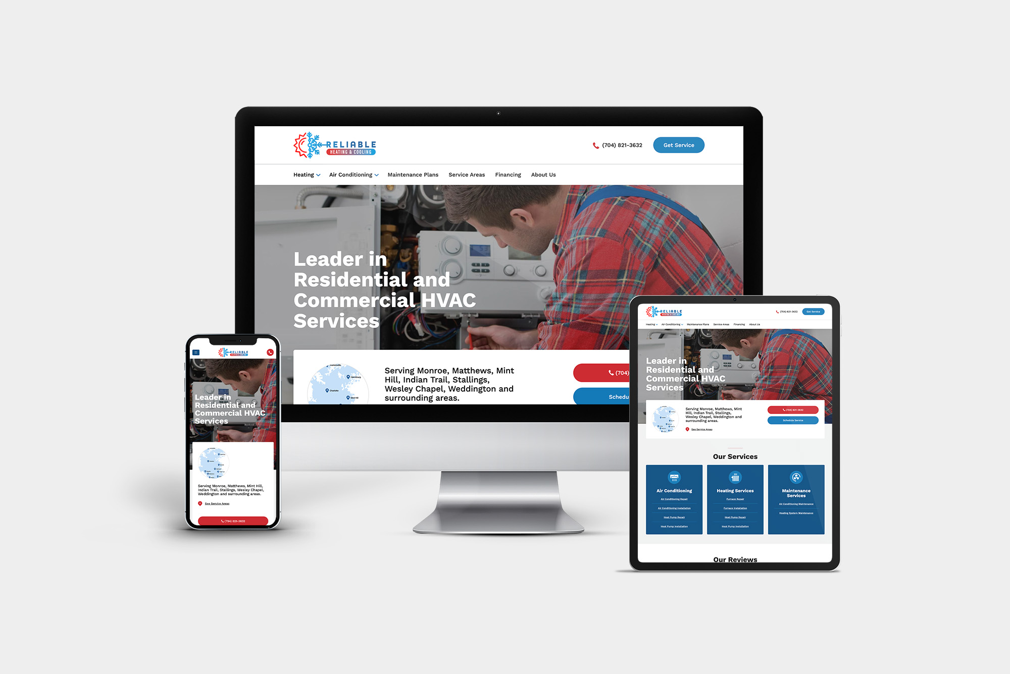 Reliable Heating & Cooling responsive design