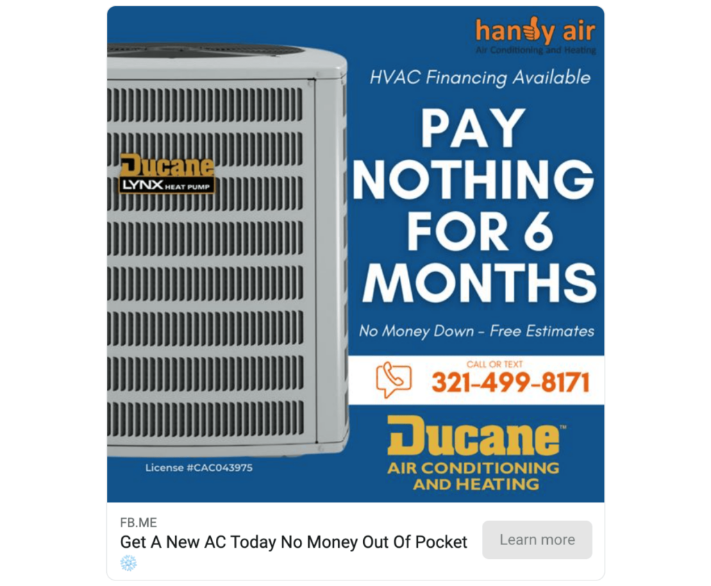 Handy Air LLC - Air Conditioning and Heating: Cost-saving value prop