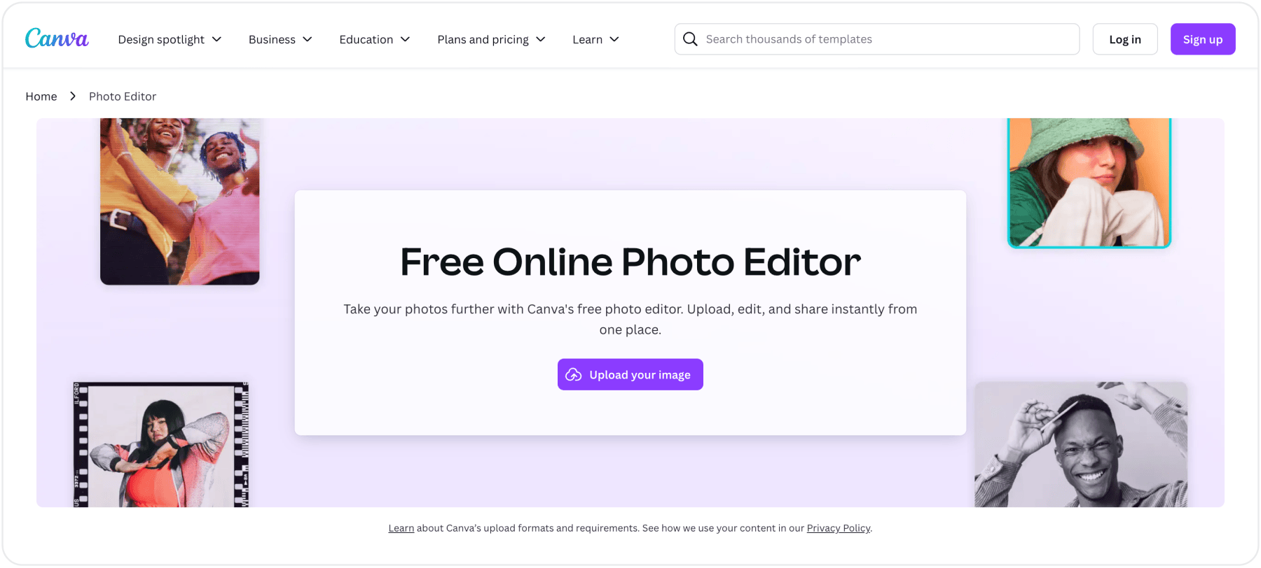 Canva online photo editor